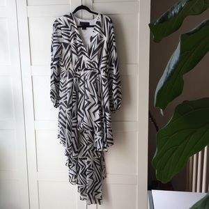 Flowy Graphic High Low Dress